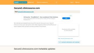 
                            6. Secure 2 Clinicsource (Secure2.clinicsource.com) - …