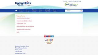 
                            7. Secure Access › Upland Hills Health