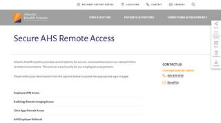 
                            2. Secure AHS Remote Access - Atlantic Health System