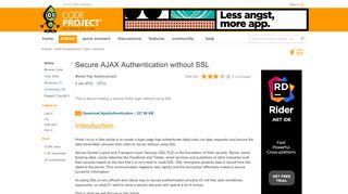 
                            9. Secure AJAX Authentication without SSL - CodeProject