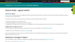 
                            2. Secure email – Egress Switch | Access to Information