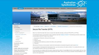 
                            3. Secure File Transfer (SFTP) - Australian Synchrotron