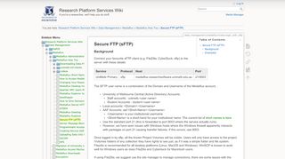 
                            8. Secure FTP (sFTP) [Research Platform Services Wiki]