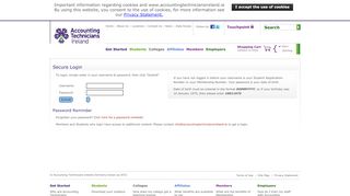 
                            2. Secure Login - Accounting Technicians Ireland