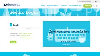 
                            8. Secure Login - Communication Federal Credit Union