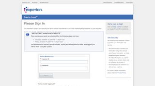 
                            7. Secure Member Login - Experian Access