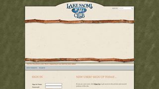 
                            2. Secure Member Sign In - Lake Naomi Club