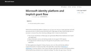 
                            1. Secure single-page applications using the Microsoft identity platform ...