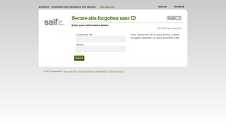 
                            6. Secure site forgotten user ID - SAIF