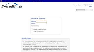
                            7. Secure Site Login - forwardhealth.wi.gov