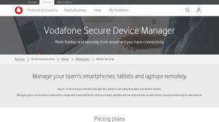 
                            5. Secure your mobile phones with Secure Device ... - Vodafone