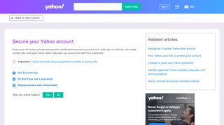 
                            4. Secure your Yahoo account | Yahoo Help - SLN2080