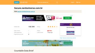 
                            5. Secure.nerduniverse.com.br: Login - Loja Nerd Universe