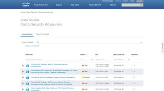 
                            9. Security Advisories and Alerts - Cisco.com