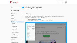 
                            9. Security and privacy - Opera Help