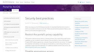 
                            6. Security best practices—Portal for ArcGIS (10.7 and 10.7.1) | ArcGIS ...