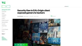 
                            6. Security flaw in EA's Origin client exposed gamers to hackers ...