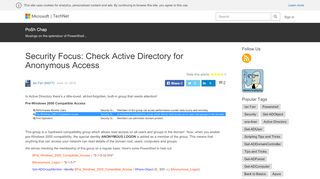 
                            2. Security Focus: Check Active Directory for Anonymous Access – PoSh ...