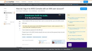 
                            9. security - How do I log in to AWS Console with an IAM user ...