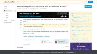 
                            9. security - How to login to AWS Console with an IAM user account ...