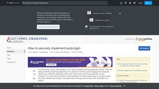 
                            1. security - How to securely implement auto-login - Software ...
