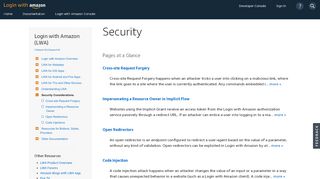 
                            5. Security | Login with Amazon