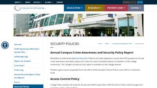 
                            4. Security Policies – SUNY College of Optometry