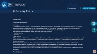 
                            5. Security Policy - Spintropolis