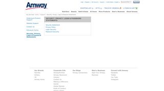 
                            2. Security, Privacy, Login & Password Statements - Amway Global