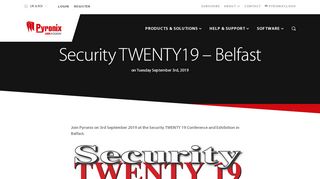 
                            6. Security TWENTY19 - Belfast | Pyronix UK & ROI