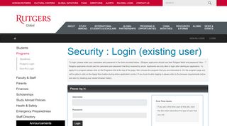 
                            3. Security>Login (existing user)>Rutgers Global—Study Abroad