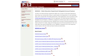
                            2. SEDDAS - SED Delegated Account System : NYSED - nysed / p-12