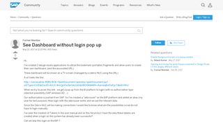 
                            6. See Dashboard without login pop up - SAP Q&A