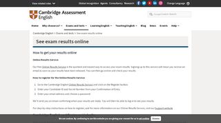 
                            4. See exam results online | Cambridge English