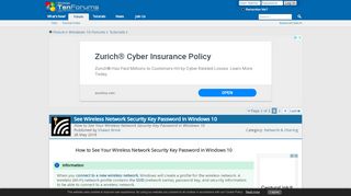 
                            6. See Wireless Network Security Key Password in Windows 10