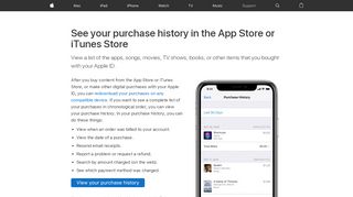 
                            10. See your purchase history in the App Store or iTunes Store ...