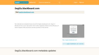 
                            5. Segi 2 U Blackboard (Segi2u.blackboard.com) - Easy Counter