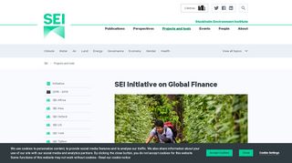 
                            8. SEI Initiative on Global Finance - Stockholm Environment ...