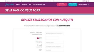 
                            2. Seja uma Consultora | Jequiti Cosméticos