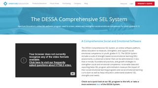 
                            7. SEL Program, The DESSA SEL System - Aperture Education