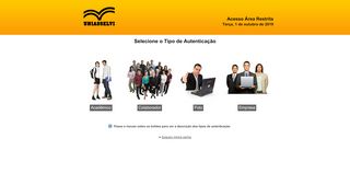 
                            4. Selecione o Tipo de Autenticação - PÓS-GRADUAÇÃO A ...