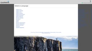 
                            10. Select a Language - Garmin