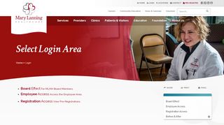 
                            7. Select Login Area - Mary Lanning Healthcare