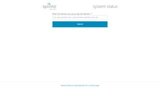 
                            9. Select Login Domain | Sprinklr Status