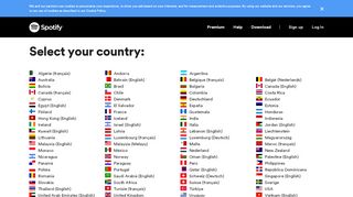 
                            4. Select your country - Spotify