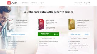 
                            1. Sélectionnez votre offre sécurité primée - avira.com