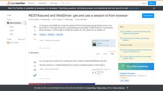 
                            1. selenium - RESTAssured and WebDriver: get and …