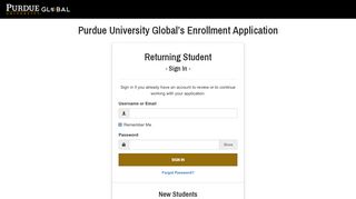 
                            7. Self Enrollment Sign In | Purdue University Global