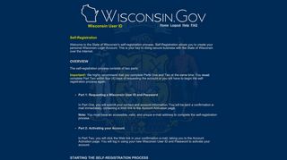 
                            4. Self-Registration - Wisconsin Web Access Management System