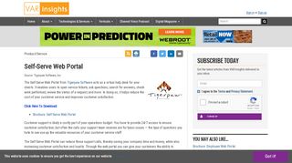 
                            5. Self-Serve Web Portal - VARinsights